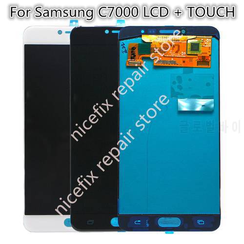 100% Tested SUPER AMOLED 5.7&39&39 Replacement Parts For Samsung Galaxy C7 C7000 LCD Display Touch Screen Digitizer Assembly