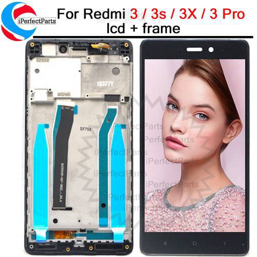 For Xiaomi Redmi 3S LCD Display+Touch Screen Digitizer Assembly With Frame Replacement For Xiaomi Redmi 3S 3x 3 pro LCD
