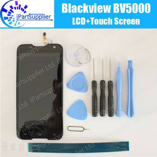 Blackview BV5000 LCD Display+Touch Screen 100% Original LCD Digitizer Glass Panel Replacement For Blackview BV5000+tool+adhesive