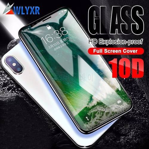 Full Cover 10D Edge Tempered Glass For iPhone 7 8 Glass iPhone XR XS Max Protective Film For iPhone X 6 Plus Screen Protector