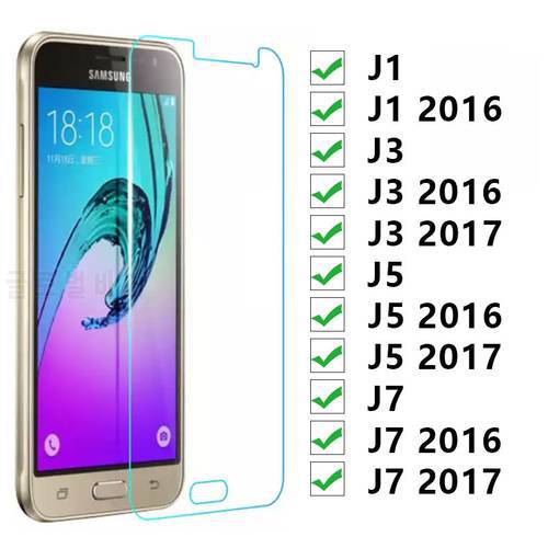 Protective case For Samsung J1 J3 J5 J7 2016 2017 Tempered Glas On The Galaxy J 1 3 5 7 1j 3j 5j 7j 6 Screen Protector Film 9h