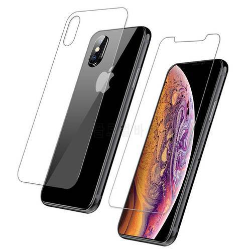 front and back glass on the for apple iphone xs max protective glas for iphone x xr xs max sx rx screen protector xsmax film 9h