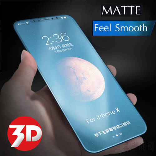 3D Curved Full Cover Matte Screen Protector for iPhone X Xs Max XR 11 12 13 mini 14 Pro Max Frosted Anti Blue Ray Tempered Glass