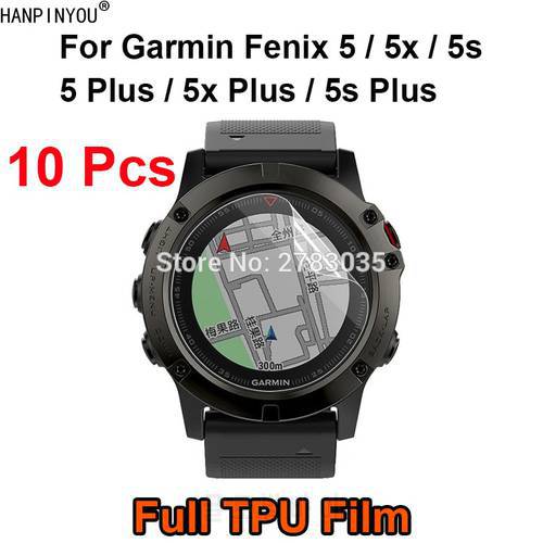 10 Pcs/Lot For Garmin Fenix 5 5x 5s Plus Sports Smart Watch Full Cover Soft TPU Film Screen Protector (Not Tempered Glass)