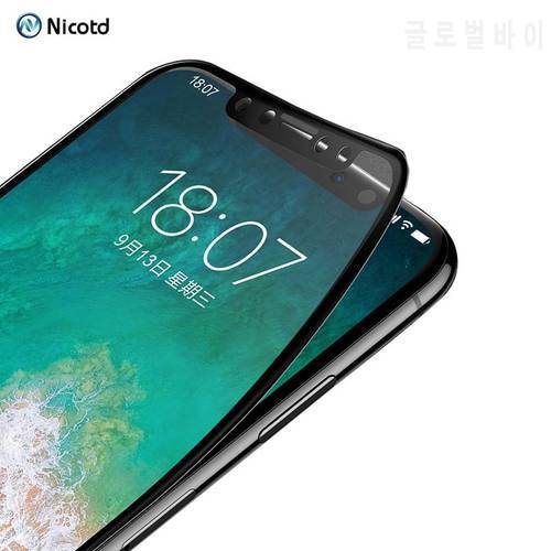 Nicotd 3D Soft Edge Tempered Glass for iPhone X 10 5.8