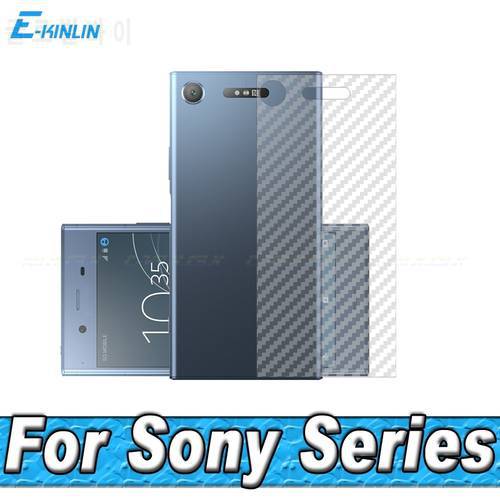 5pcs 3D Carbon Fiber Back Cover Screen Protector For Sony Xperia XZ3 XZ2 XZ1 XZ X Compact Premium Z3 Z4 Z5 Protective Film
