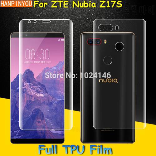 Front / Back Full Coverage Clear Soft TPU Film Screen Protector For ZTE Nubia Z17S 5.73