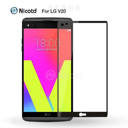 Nicotd 2.5D Colorful Full Cover Screen Protector Tempered Glass For LG V20 Explosion Proof Protective Film for LG K10 2016 2017