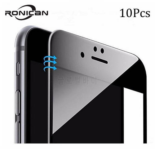 RONICAN 10pcs/lot 3D Curved Soft Edge Coated Tempered Glass For iPhone 7 Plus 7 Phone Screen Protector Film For iPhone 6 plus 6s