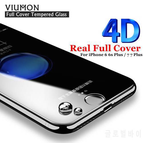 New 4D Full Cover Tempered Glass For iPhone 6 6s Plus COLD CARVING Screen Protector Film for iPhone 7 Plus Full Coverage Glass