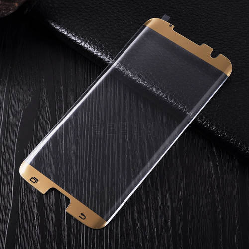 LANCASE Tempered Glass For Samsung Galaxy S7 Edge Screen Protector 9H 3D Full Cover Round Curved Film For Samsung S7 Edge Glass
