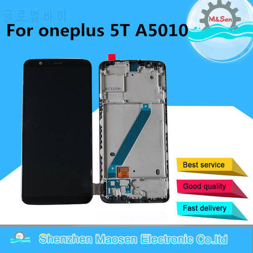 Original Supor Amoled M&Sen For Oneplus 5T A5010 LCD Screen Display+Touch Digitizer With Frame For Oneplus 5 A5000 Display