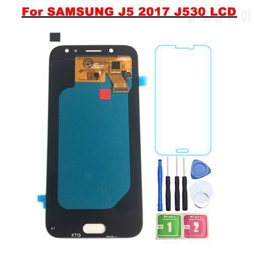 New Super AMOLED LCD J5 2017 J530 SM-J530F J530M Display 100% Tested Working Touch Screen Assembly For Samsung Galaxy J530 LCD