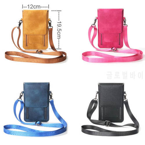 Shoulder Belt Mobile Phone Leather Case Wallet For Sony Xperia XZ2,Wiko Ridge Fab 4G/Pulp Fab 4G/Fever SE/Robby/U Feel Fab