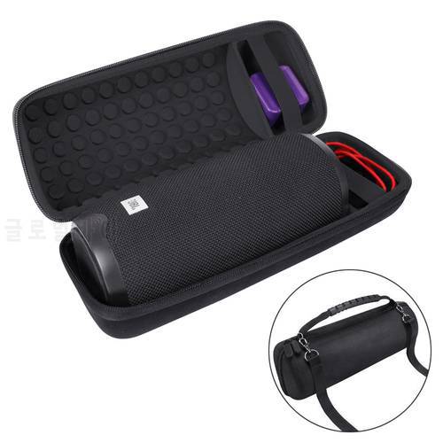 New PU Carry Protective Speaker Box Pouch Cover Bag Case for JBL Link 20 LINK20 Speaker-Extra Space for Plug&Cable (With Belt)