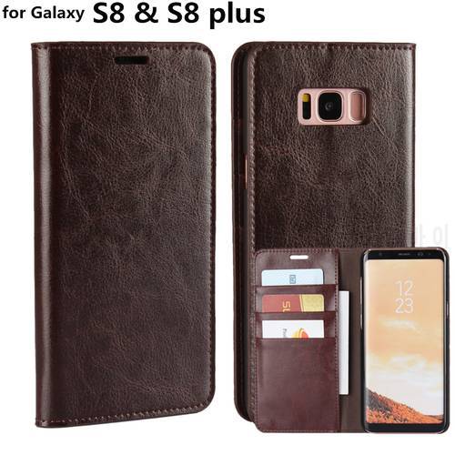 Deluxe Wallet Case For Samsung Galaxy S8 Plus premium leather Case Flip Cover Phone Bags for Galaxy S8 5.8