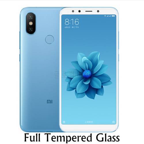 Full Cover Tempered Glass For Xiaomi Mi A2 Screen Protector on xiomi mi 6x Global Version Curved Edge Protective Film GLAS Sklo
