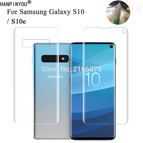 For Samsung Galaxy S20 Ultra S10 S9 S8 Note10 Plus 5G S10e Soft TPU Front Back Full Cover Screen Protector Clear Protective Film