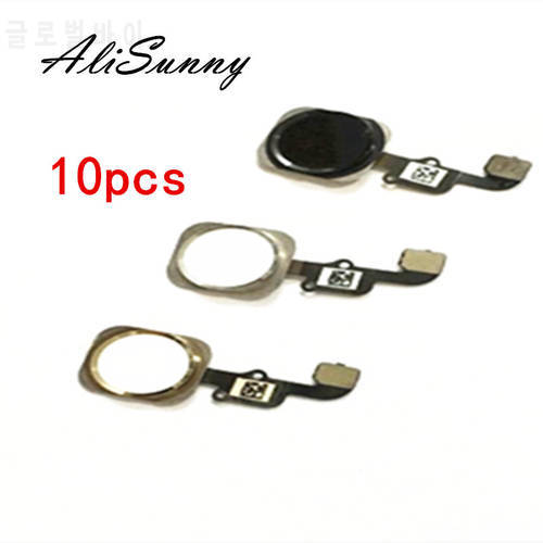 AliSunny 10pcs Home Button Flex Cable for iPhone 6 4.7&39&39 6G 6S Plus 5S Menu Sensor Replacement Parts