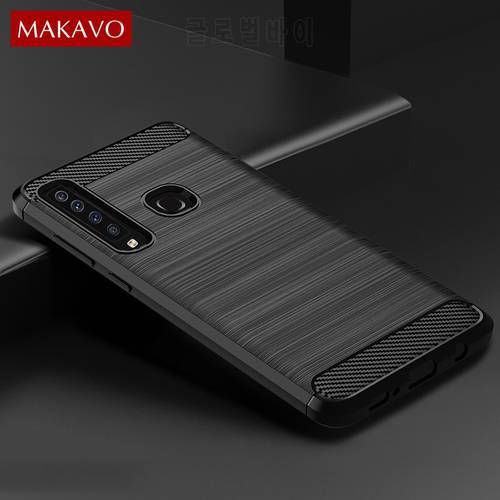 For Samsung Galaxy A9 2018 Case Brushed Silicone Carbon Fiber Texture shockproo Back Cover on For Samsung A9 Pro 2018 Phone Case