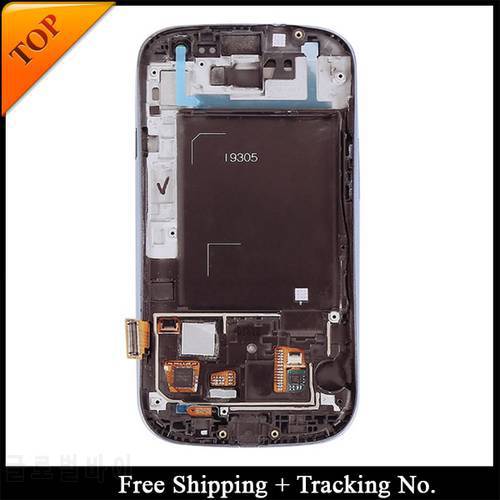 100% tested Super AMOLED For Samsung S3 i9305 LCD Display For Samsung s3 i747 LCD Screen Touch Digitizer Assembly with frame