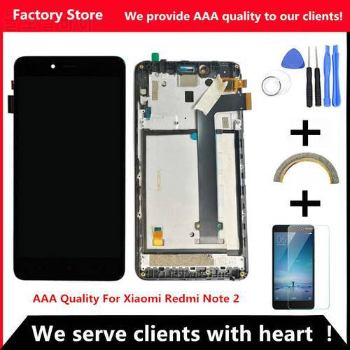 Q&Y QYJOY AAA Quality LCD For Xiaomi Redmi Note 2 Lcd Display Screen Replacement For Hongmi Note 2 Digiziter Aseembly
