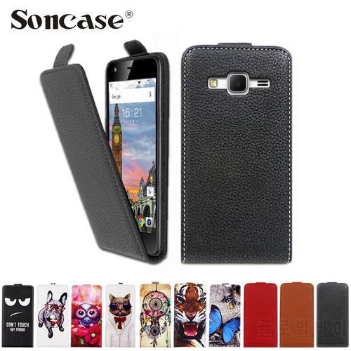 Fashion Cartoon Pattern Flip Leather Case For Samsung Galaxy Core Prime VE SM-G361H G361H G360H g360 flip Back case phone cover