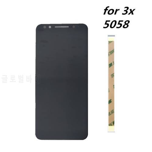 new 5.7inch For alcatel 3x 5058i 5058y 5058 LCD Assembly Display + Touch Screen Panel Replacement for alcatel 5058 Cell Phone