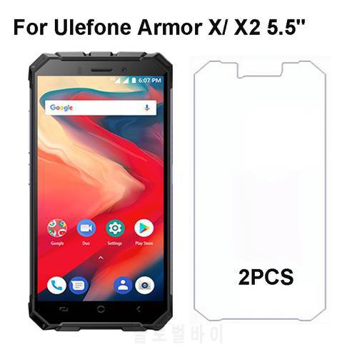 2PC Ulefone Armor X2 Tempered Glass Phone Case broneplenk 9H High Quality Protective Film Screen Protector For Ulefone Armor X 2