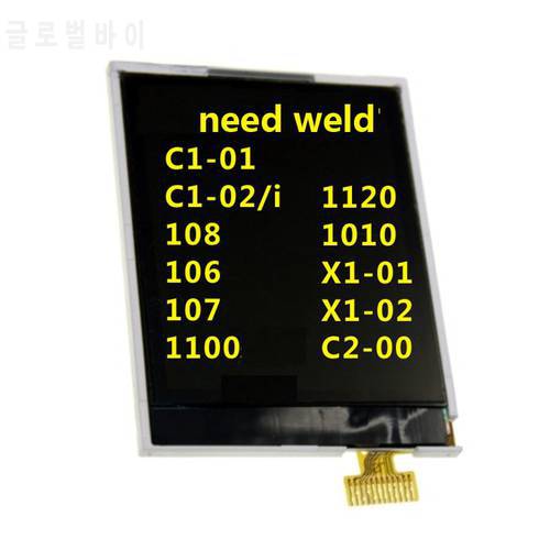 Black Mobile phone Full Complete LCD Display For Nokia C1-01 C1-02/i 106 107 108 X1-00 x1-02 x1-01 1100 1010 101 1120 c2-00