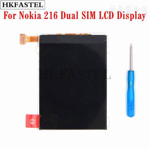 HKFASTEL high quality LCD For Nokia 216 216DS RM-1187 RM1187 LCD Display Screen Digitizer Replacement Parts + Tool Free shipping