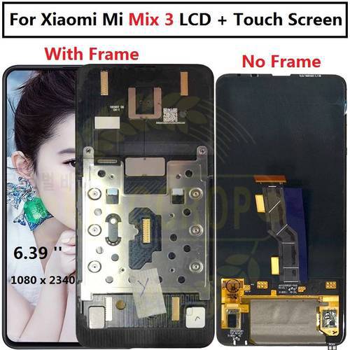 super AMOLED For Xiaomi Mi Mix 3 LCD Display Touch Screen Digitizer Assembly With Frame for Mi Mix3 LCD For xiaomi mix 3 lcd