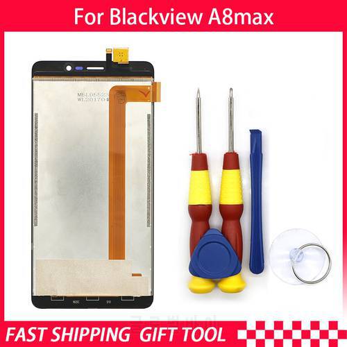 New Original Blackview A8 Max LCD + Touch Screen Assembly For Blackview A8 Max Tool + 3M Adhesive