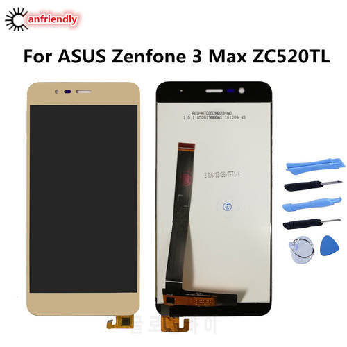 For ASUS Zenfone 3 Max ZC520TL X008D LCD Display+Touch panel Screen Digitizer with frame Assembly Replacement zenfone3 max 5.2