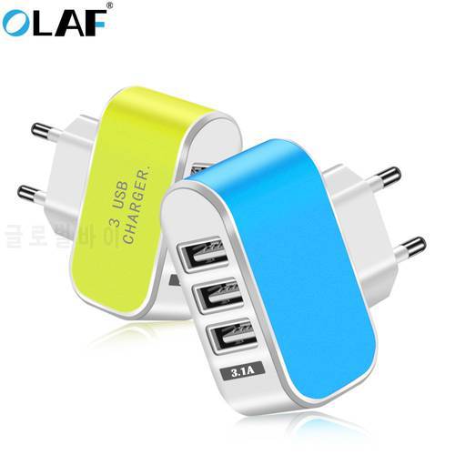 OLAF USB Charger 4 Ports USB Quick charger 3.0 Adapter EU US UK Fast Charging For iPhone Xr Max XR X 10 8 7 USB Phone Chargers