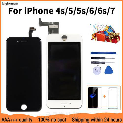 Grade AAA+++ LCD Screen For iPhone 7 6s Check & Test One by One LCD Display Replacement For iPhone 4s 5 5s 6 100% No Dead Pixel