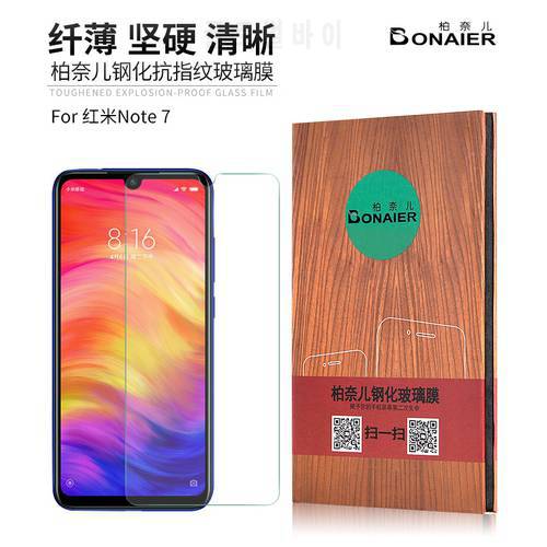 New Bonaier Glass for Redmi Note 7 Full Glue 9H Tempered Glass Film for Redmi Note 7 Pro Note 7S Screen Protector+Free Back film