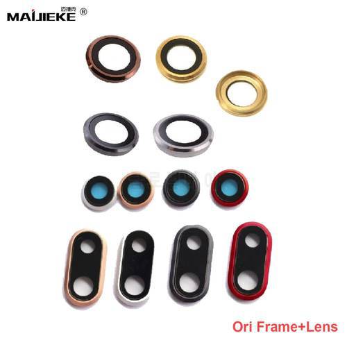MAIJIEKE Sapphire Crystal Camera Glass Lens+Frame Replacement for Apple iPhone 6 6s 7 8 plus Back Camera Lens+Tempered Glass