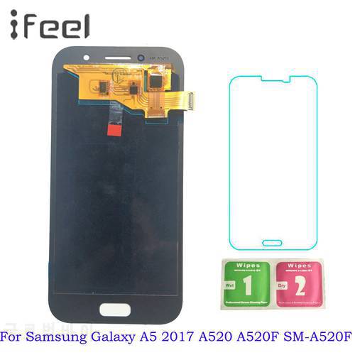 Super AMOLED A5 LCD For Samsung Galaxy A5 2017 A520 A520F A520DS LCD Display Touch Screen Digitizer Assembly