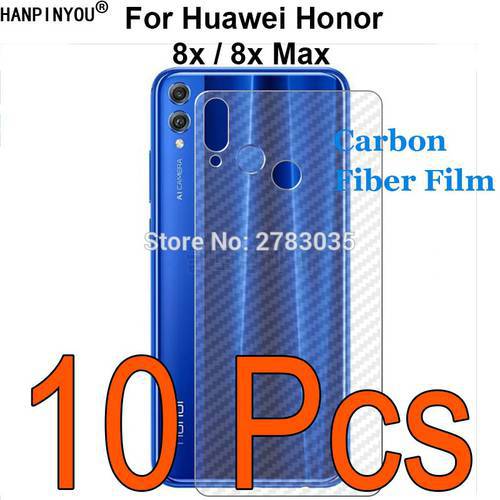 10 Pcs/Lot For Huawei Honor 8X /8x Max 3D Anti-fingerprint Carbon Fiber Back Film Rear Screen Protector (Not Tempered Glass)