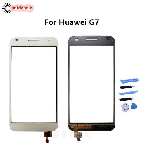 For Huawei G7 G 7 Touch Screen Repair Replacement Panel Phone Accessories Front Glass For Huawei G7 L01 L03 TL00 UL10 UL20 New