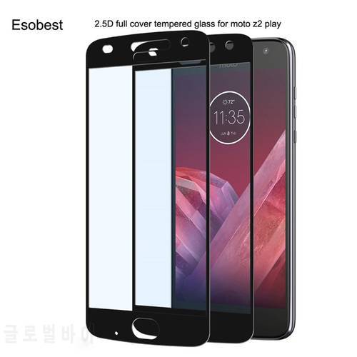 Esobest 2pcs Full coverage Glass film for Motorola Moto Z play Z2 play tempered glass screen protector for moto z3 play