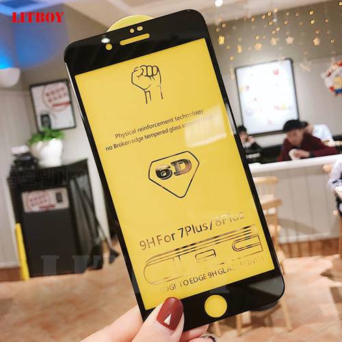 Full Cover 6D Protective Glass For iPhone 6 7 X XS Max XR Tempered Screen Protector Glass For iPhone 11 12 13 Pro Max Glass Film