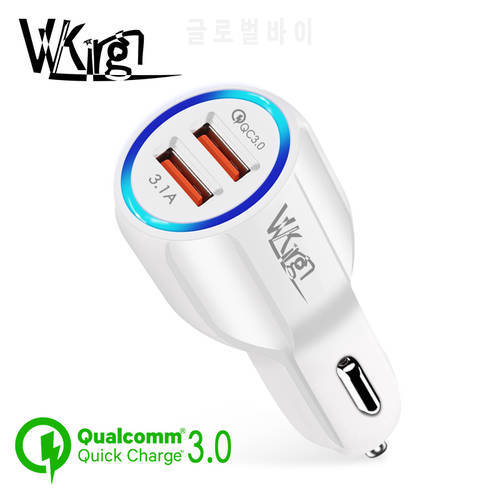 VVKing Quick Car Charger 3.1A For iPhone Samsung Huawei Mobile Phone Charger QC 3.0 Fast Charging Adapter 2 Port USB Car-Charger