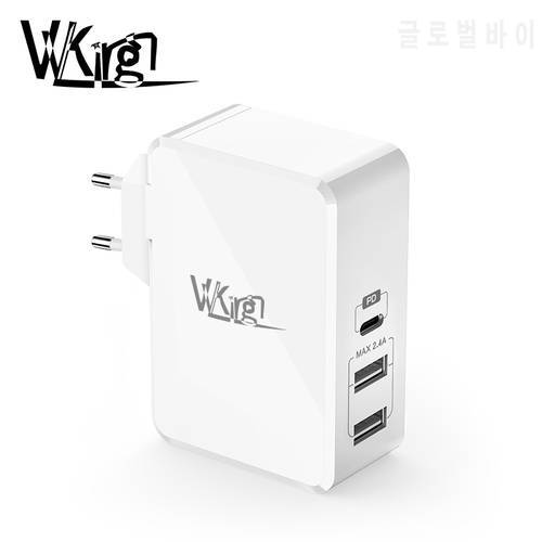 EU/US Plug 40W USB Charger Type C PD Charger Fast Charging Wall Charger For Samsung Xiaomi iPad iPhone 11 Pro Max 18W PD Charge
