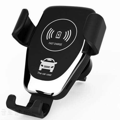 Car Mount Qi Wireless Charger , Automatic Clamping Fast Car Charging Phone Holder for IPhone XS Max X XR 8 Samsung Huawei Xiaomi