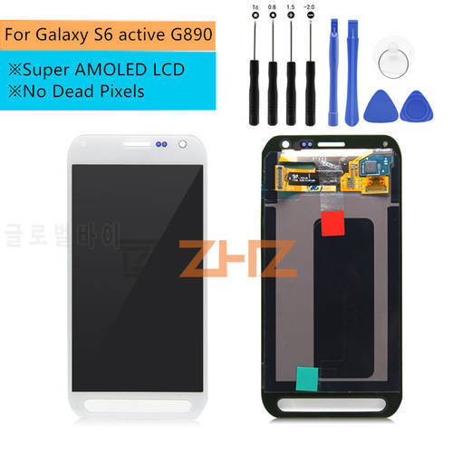 For Samsung Galaxy S6 active LCD G890 G890A Display Touch Screen Digitizer Assembly Replacement for samsung g890 display Parts