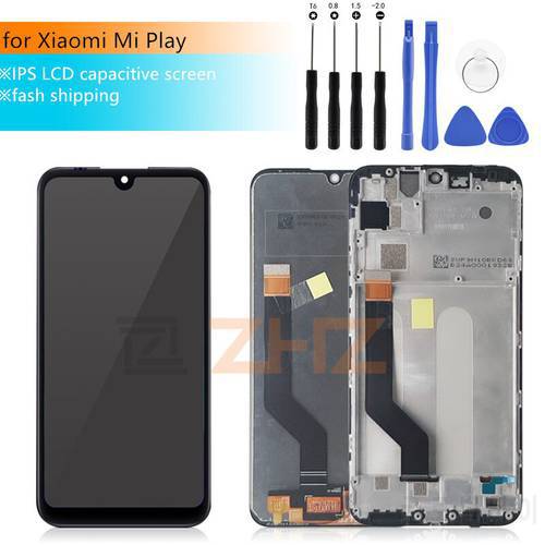 for Xiaomi Mi Play LCD Display Touch Screen Digitizer Assembly with frame Replacement repair parts 5.84