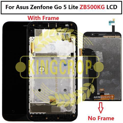 For Asus Zenfone Go 5 Lite ZB500KG Full LCD Display Touch Screen Digitizer Glass Assembly/With Frame 5.0 inch ZB500KG LCD