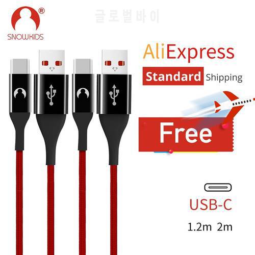 Snowkids USB C Cable Type C Cable Charger for HTC 10 U11 U12 Sony Xperia XZ Samsung Galaxy S8 S9 P10 2m Long Cable